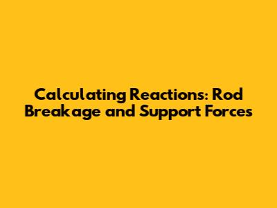 Calculating Reactions: Rod Breakage and Support Forces