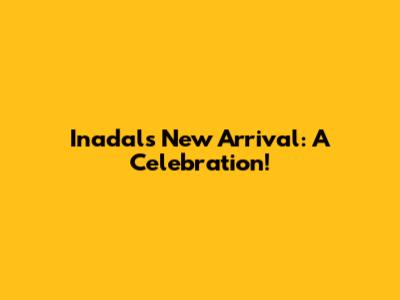 Inadal's New Arrival: A Celebration!