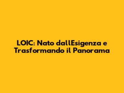 L'OIC: Nato dall'Esigenza e Trasformando il Panorama
