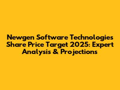 Newgen Software Technologies Share Price Target 2025: Expert Analysis & Projections