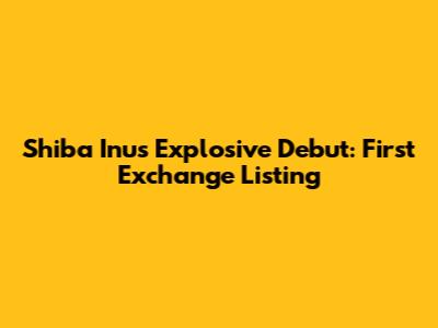 Shiba Inu's Explosive Debut: First Exchange Listing