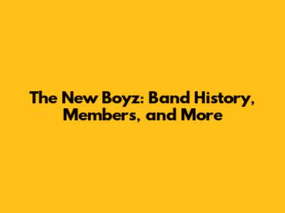 The New Boyz: Band History, Members, and More