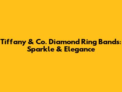Tiffany & Co. Diamond Ring Bands: Sparkle & Elegance