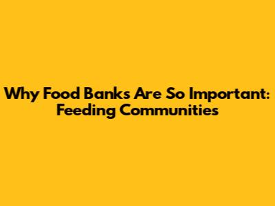 Why Food Banks Are So Important: Feeding Communities