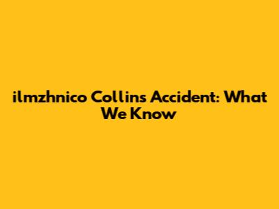 ilmzhnico Collins' Accident: What We Know